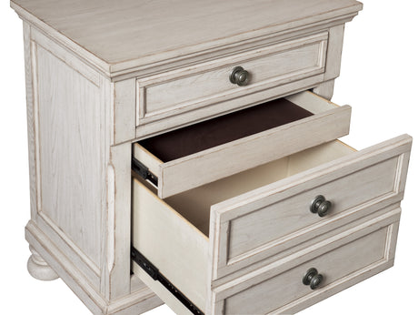 Bethel Wire Brushed White Nightstand from Homelegance - Luna Furniture