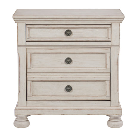 Bethel Wire Brushed White Nightstand from Homelegance - Luna Furniture