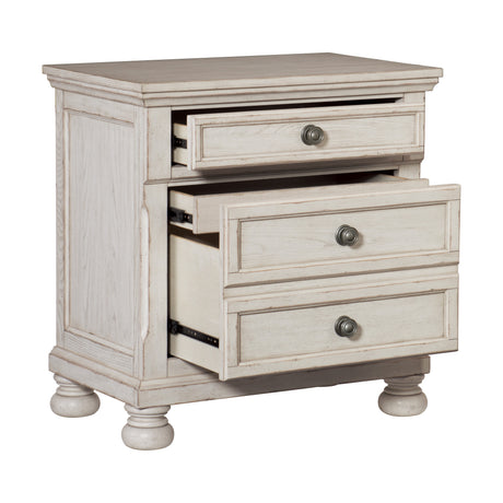 Bethel Wire Brushed White Nightstand from Homelegance - Luna Furniture