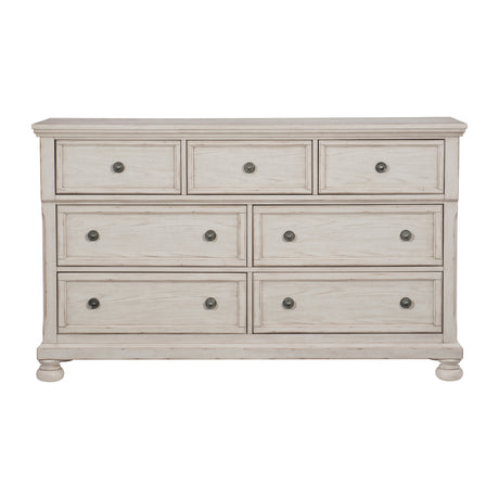 Bethel Wire Brushed White Dresser from Homelegance - Luna Furniture