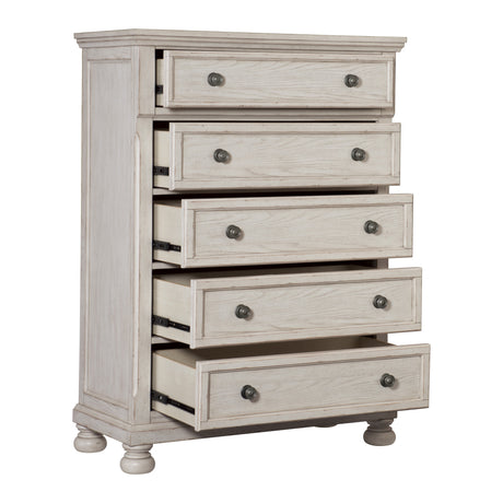 Bethel Wire Brushed White Sleigh Storage Platform Bedroom Set from Homelegance - Luna Furniture