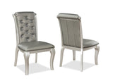 Caldwell Silver Champagne Dining Chair, Set of 2 -  Crown Mark - Luna Furniture