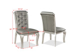 Caldwell Silver Champagne Dining Chair, Set of 2 -  Crown Mark - Luna Furniture