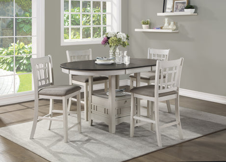 Junipero White Counter Chair, Set of 2 -  Homelegance - Luna Furniture