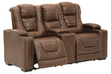 Owner's Box Thyme Power Reclining Loveseat with Console -  - Luna Furniture