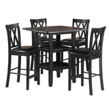 Norman Black 5-Piece Counter Height Set from Homelegance - Luna Furniture