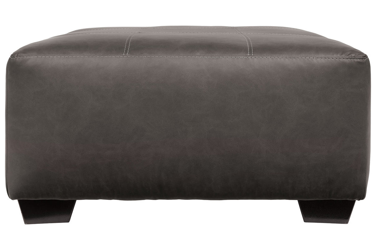 Aberton Gray Oversized Accent Ottoman -  - Luna Furniture