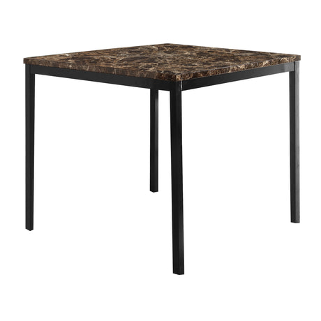 Tempe Brown/Black Marble-Top Counter Height Table -  Homelegance - Luna Furniture