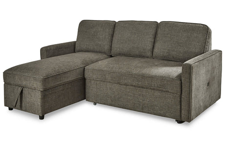 Kerle Charcoal 2-Piece LAF Chaise Sleeper Sectional -  Ashley - Luna Furniture