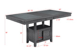 Bankston Gray Counter Height Table - Luna Furniture