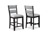 Frey Black/Gray Counter Height Dining Set -  Crown Mark - Luna Furniture