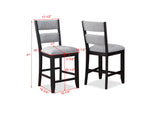 Frey Black/Gray Counter Height Dining Set -  Crown Mark - Luna Furniture