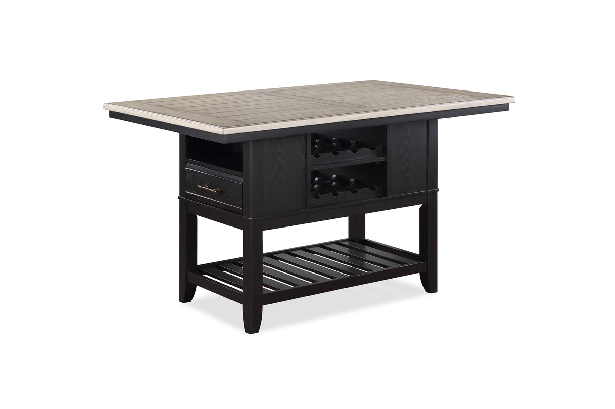 Frey Black/Gray Counter Height Dining Set -  Crown Mark - Luna Furniture