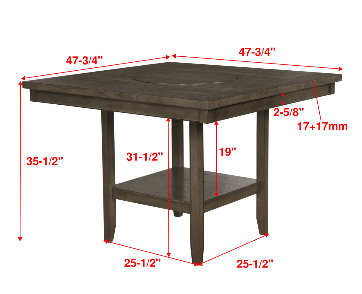 Fulton Gray Counter Height Set - Luna Furniture