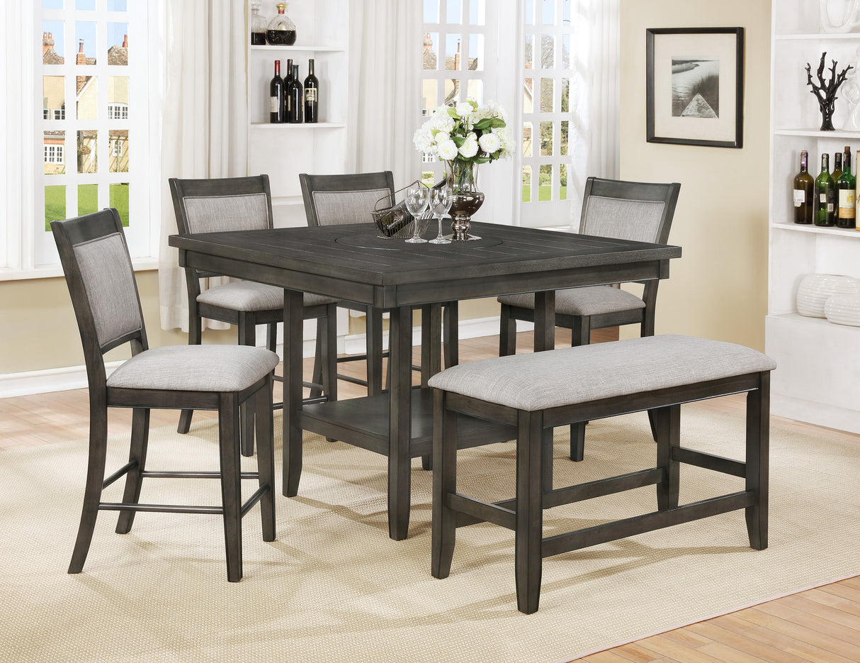 Fulton Gray Counter Height Set - Luna Furniture