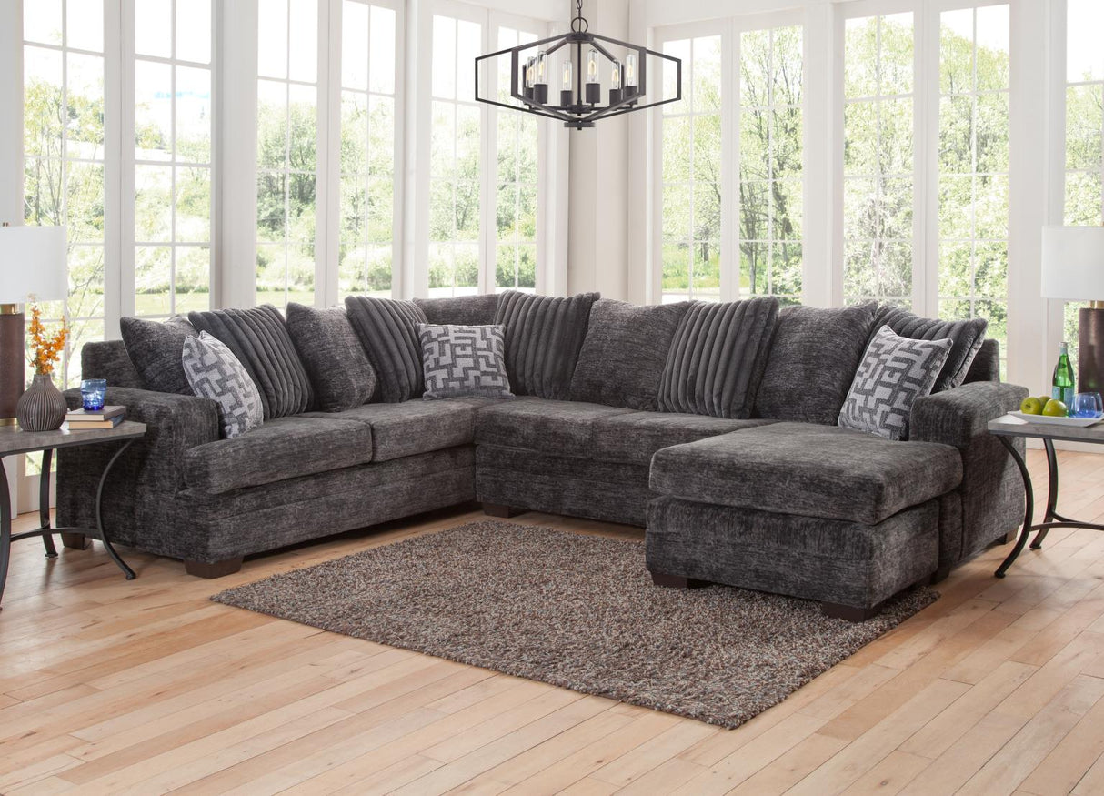 2775-07 CHARCOAL Sectional - 2775-07 GALATIC CHARCOAL - Luna Furniture