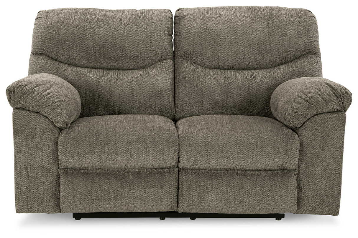 Alphons Putty Reclining Loveseat -  Ashley - Luna Furniture