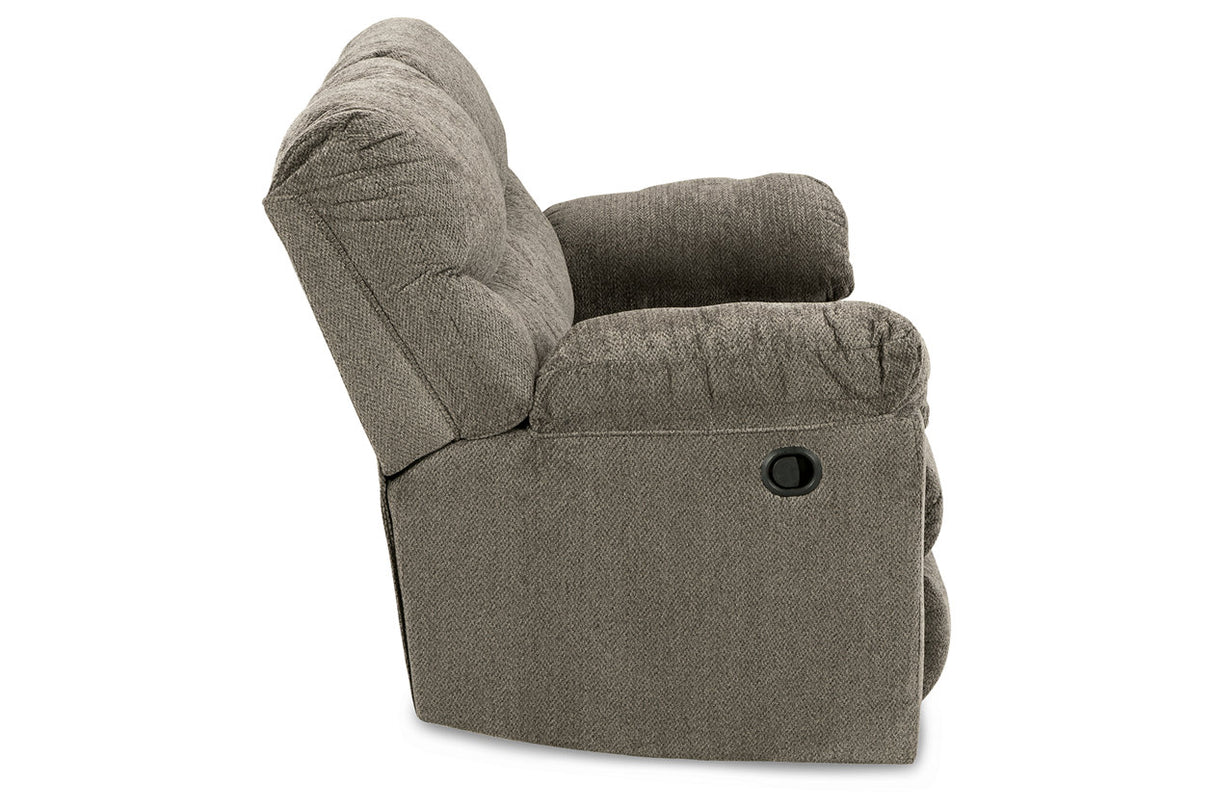 Alphons Putty Reclining Loveseat -  Ashley - Luna Furniture