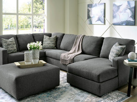 Edenfield Charcoal 3-Piece RAF Chaise Sectional from Ashley - Luna Furniture