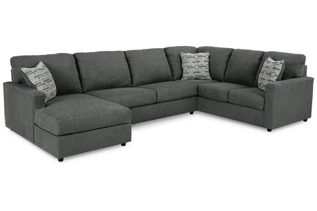 Edenfield Charcoal 3-Piece LAF Chaise Sectional from Ashley - Luna Furniture