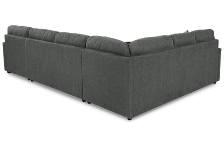 Edenfield Charcoal 3-Piece RAF Chaise Sectional from Ashley - Luna Furniture