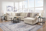 Edenfield Linen 3-Piece RAF Chaise Sectional -  Ashley - Luna Furniture