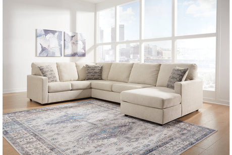 Edenfield Linen 3-Piece RAF Chaise Sectional from Ashley - Luna Furniture