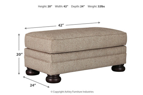 Kananwood Oatmeal Ottoman from Ashley - Luna Furniture