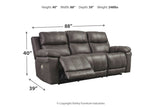 Erlangen Midnight Power Reclining Sofa from Ashley - Luna Furniture