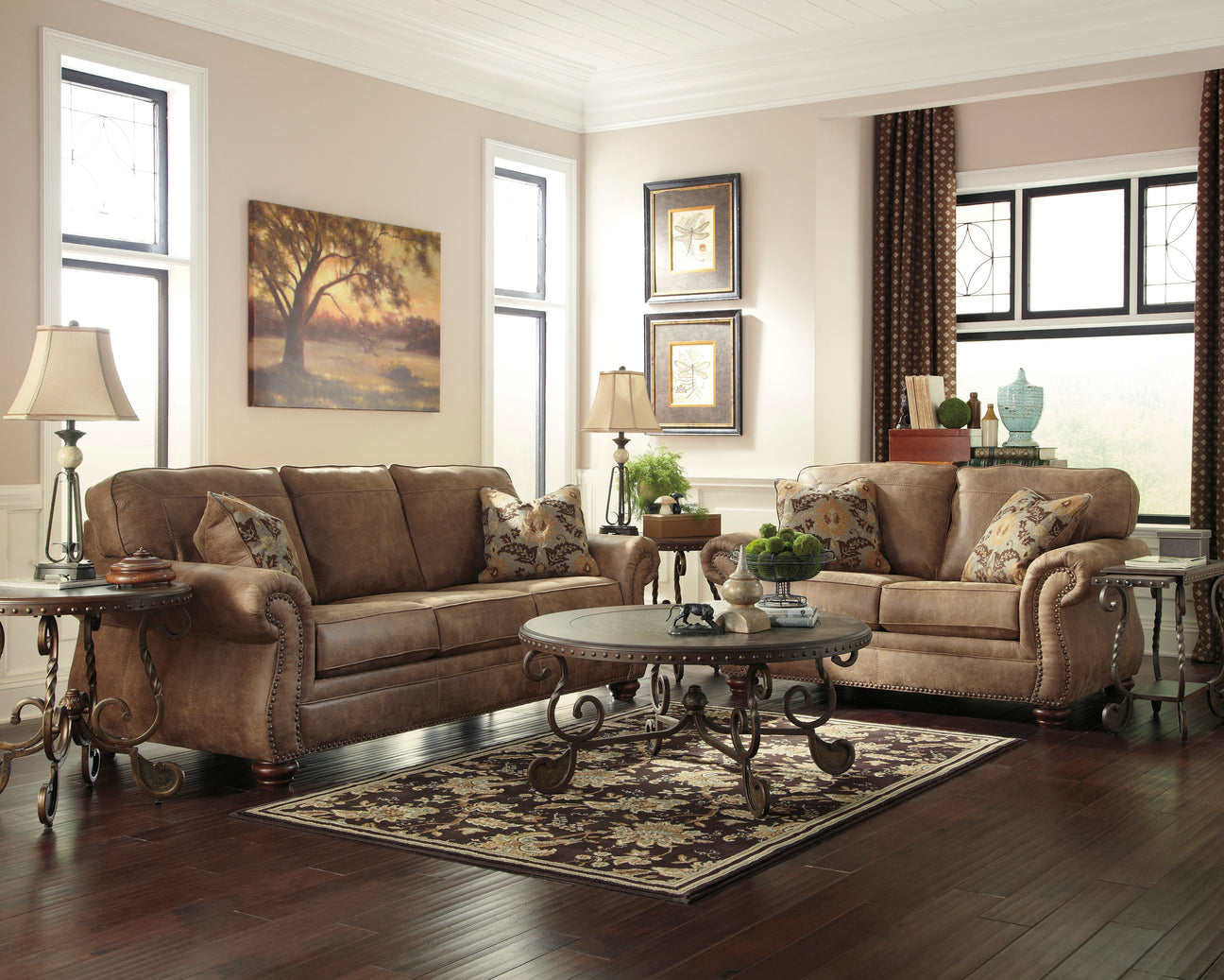 Larkinhurst Earth Living Room Set from Ashley - Luna Furniture