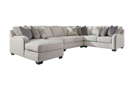 Dellara Chalk 5-Piece LAF Chaise Sectional from Ashley - Luna Furniture