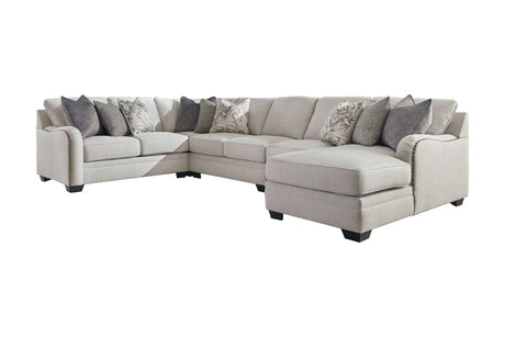 Dellara Chalk 5-Piece RAF Chaise Sectional from Ashley - Luna Furniture