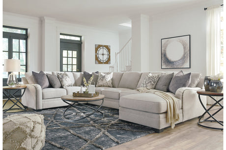 Dellara Chalk 5-Piece RAF Chaise Sectional from Ashley - Luna Furniture