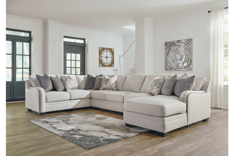 Dellara Chalk 5-Piece RAF Chaise Sectional from Ashley - Luna Furniture