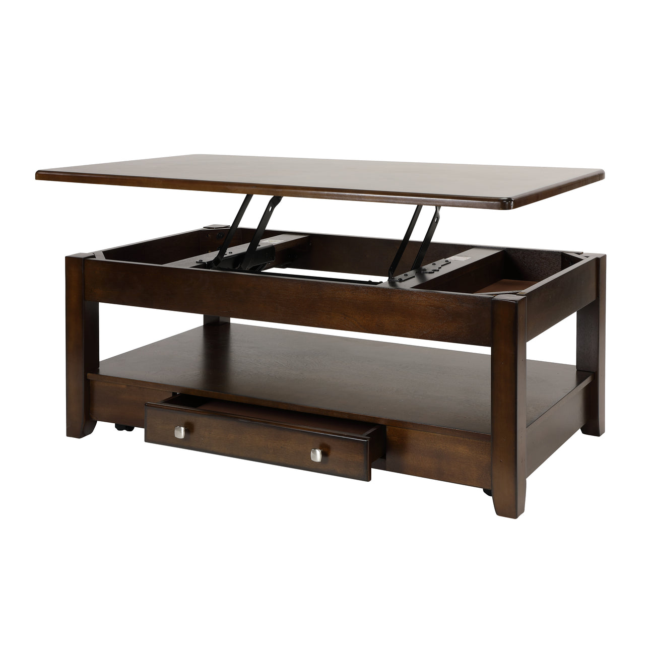 Ballwin Dark Cherry Lift Top Cocktail Table from Homelegance - Luna Furniture