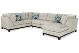 Maxon Place Stone 3-Piece Sectional with Chaise -  Ashley - Luna Furniture