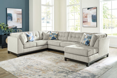 Maxon Place Stone 3-Piece Sectional with Chaise -  Ashley - Luna Furniture