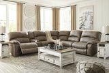 Segburg Driftwood 4-Piece Power Reclining Sectional from Ashley - Luna Furniture