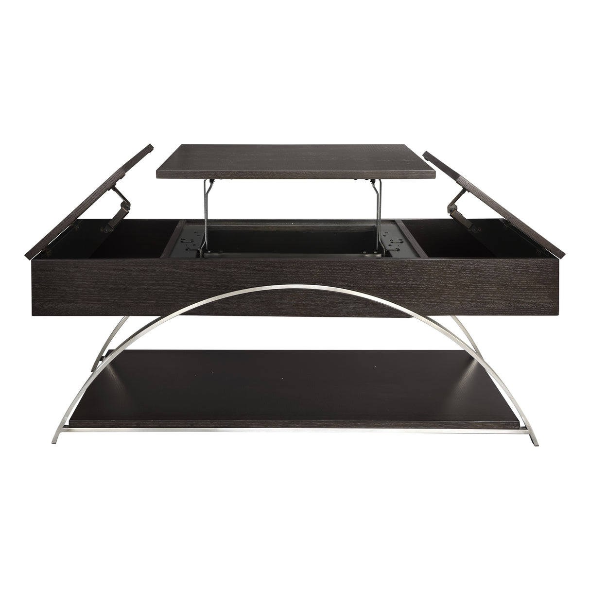 Tioga Espresso/Chrome Lift Top Cocktail Table from Homelegance - Luna Furniture