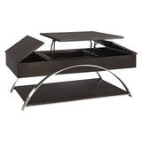 Tioga Espresso/Chrome Lift Top Cocktail Table from Homelegance - Luna Furniture