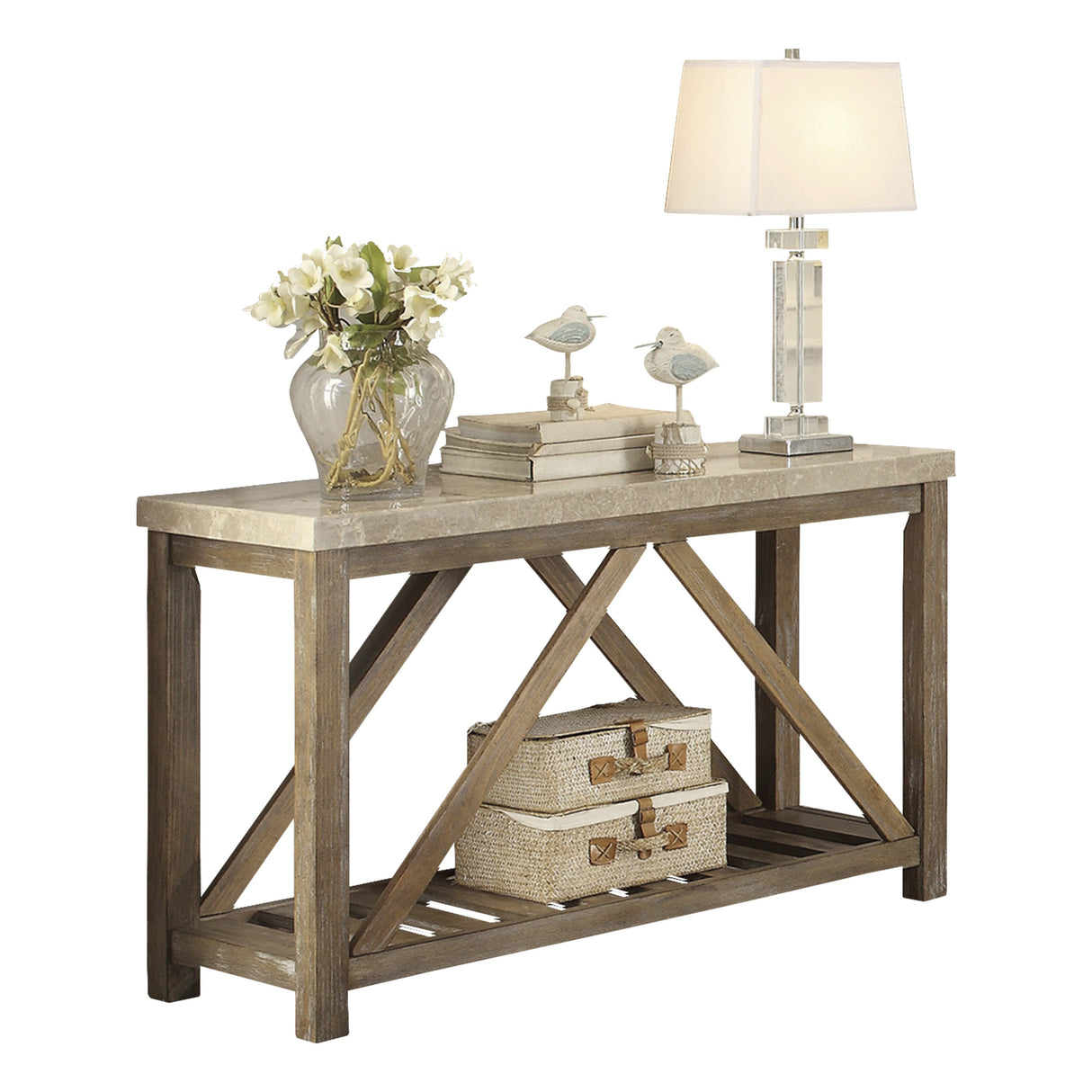 Ridley Weathered Natural Sofa Table from Homelegance - Luna Furniture