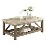 Ridley Weathered Natural Cocktail Table from Homelegance - Luna Furniture