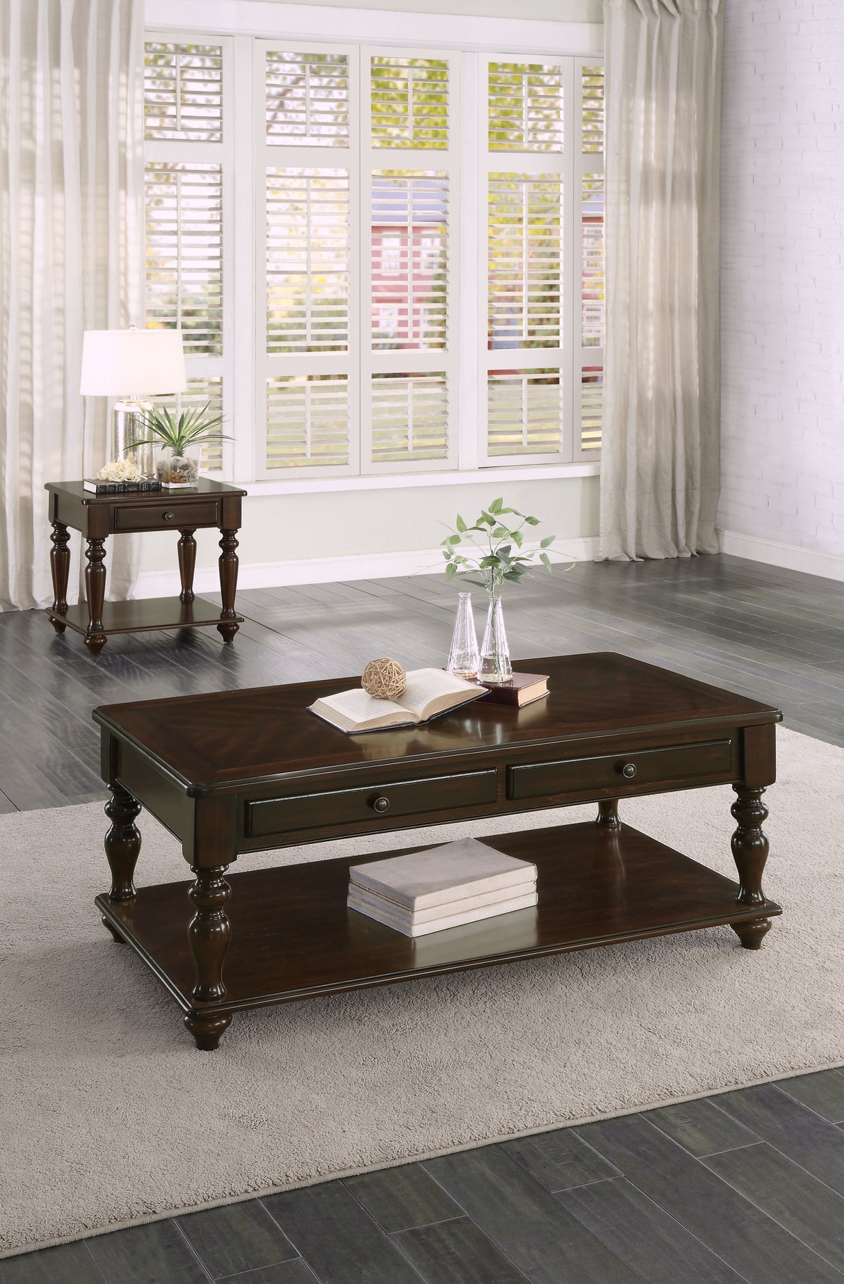 Lovington Espresso End Table from Homelegance - Luna Furniture