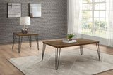 Kellson Rustic Oak/Black End Table from Homelegance - Luna Furniture