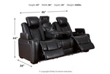 Party Time Midnight Power Reclining Sofa -  - Luna Furniture