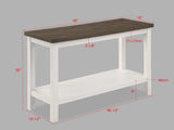 Dakota Chalk White Sofa Table -  Crown Mark - Luna Furniture