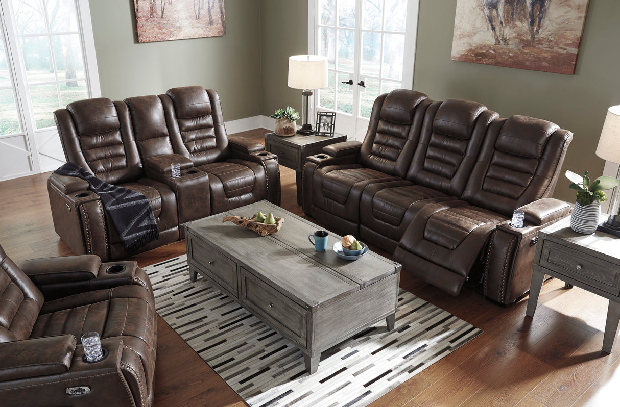 Game Zone Bark Power Reclining Living Room Set with Adjustable Headrest - Luna Furniture