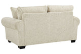 Haisley Ivory Loveseat -  - Luna Furniture