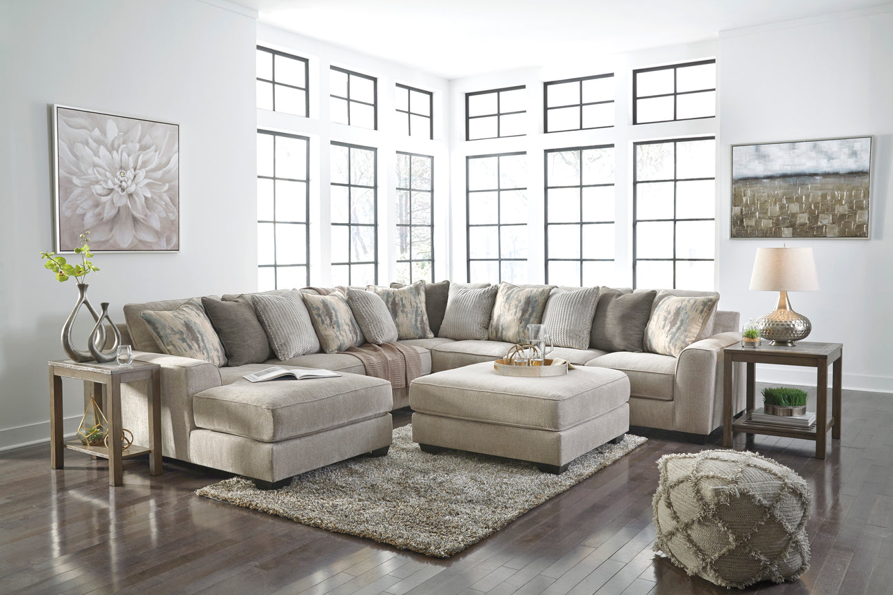 Ardsley Pewter 4-Piece Large LAF Chaise Sectional from Ashley - Luna Furniture