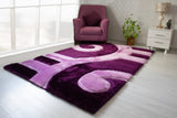 3D Shaggy PURPLE Area Rug - 3D666 - 3D666-PRP-PRP-57 - Luna Furniture